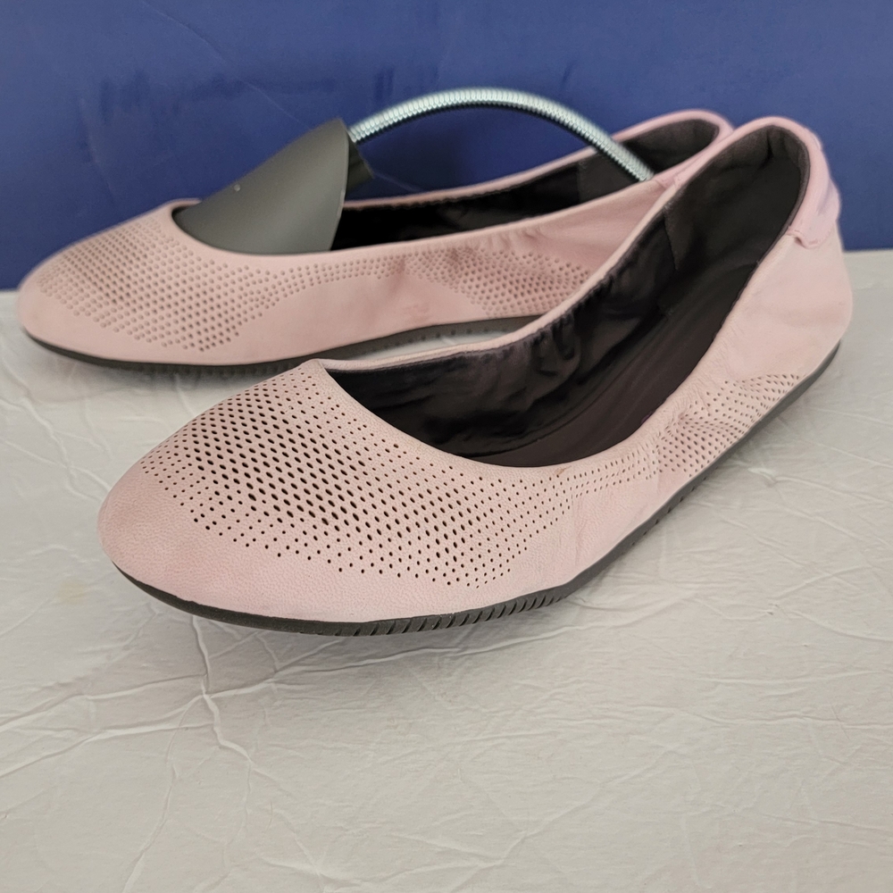 Pink Perforated Women's Flats